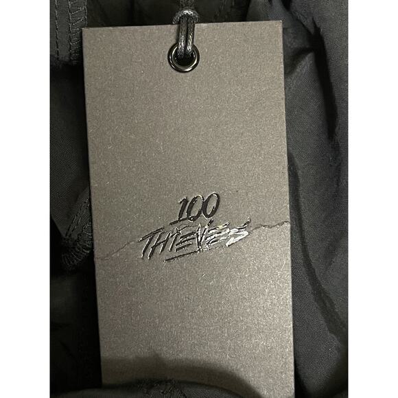 100 Thieves Pants Mens XL Black Foundations Nylon Straight Leg Ankle Zip Relaxed - Picture 13 of 16